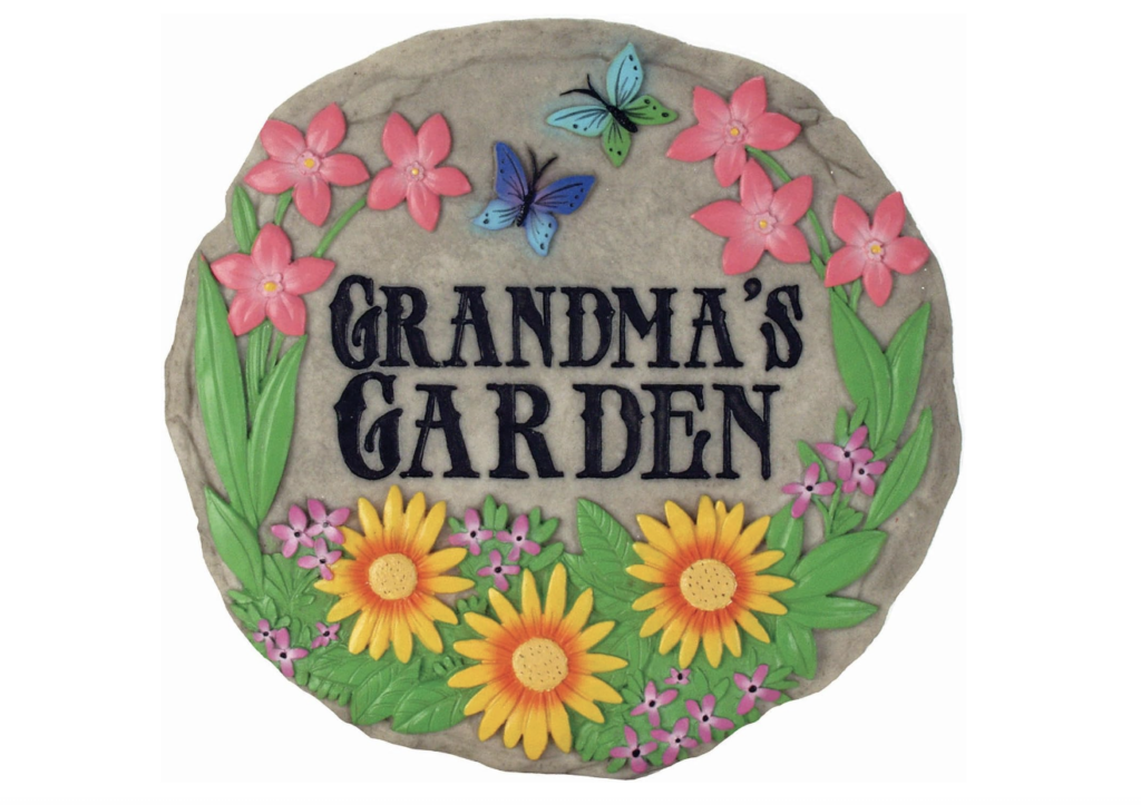 grandma garden stepping stone